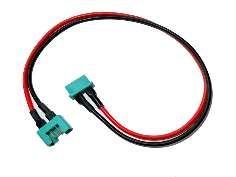 Silicon battery extension MPX M-F with 2x1,5qmm 300mm cables